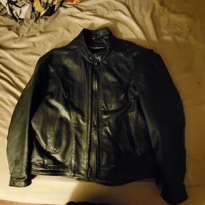 Leather motorcycle jacket